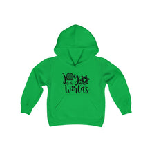 Load image into Gallery viewer, Joy to the Worlds - Youth Heavy Blend Hooded Sweatshirt