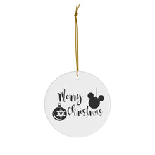 Load image into Gallery viewer, Merry Christmas Merry and Bright - Round Ceramic Ornaments