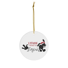 Load image into Gallery viewer, Dashing Through the Snow - Round Ceramic Ornaments