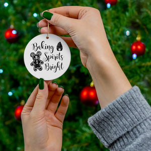 Baking Spirits Bright - Round Ceramic Ornaments