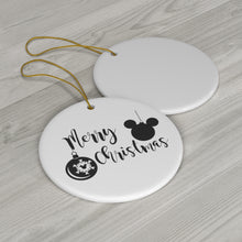 Load image into Gallery viewer, Merry Christmas Merry and Bright - Round Ceramic Ornaments