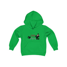 Load image into Gallery viewer, Dashing Through the Snow - Youth Heavy Blend Hooded Sweatshirt