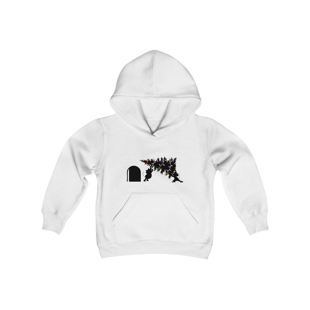 Christmas Tree Mice - Youth Heavy Blend Hooded Sweatshirt