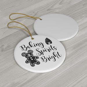 Baking Spirits Bright - Round Ceramic Ornaments