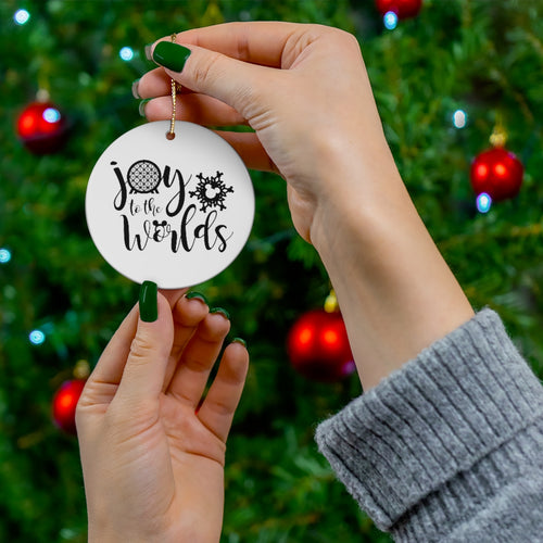 Joy to the Worlds - Round Ceramic Ornaments